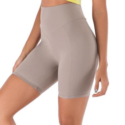 China High Waisted Women Antibacterial Fabrics Breathable Soft Fitness Yoga Shorts for sale