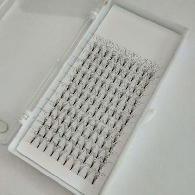 China Natural 2022 New Products Popular Long Eyelash 6D Short Silk Rod Pre Made Fans 0.07 Eyelash Extensions for sale