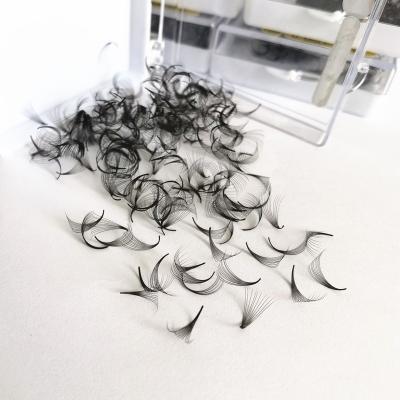 China Hot promade 3d-14d light dark black and soft fan eyelash for sale for sale