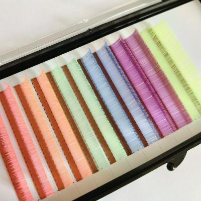 China Qingdao wholesale j light factory for c d curl lashes extensions color eyelashes extensions for make up for sale