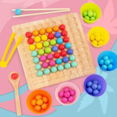 China Educational Natural Wooden Baby Montessori Wooden Toys Color Match Nordic Sensory Toys Kids Wooden Toys For Children for sale