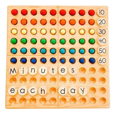 China 100% Hundred Eco-friendly Wooden Boards With Numbers Alphabets Pompom Balls Counting Learning Kids Montessori Toys for sale