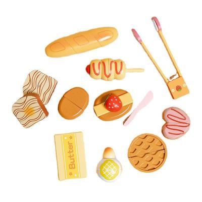 China DIY TOY Wooden Food Cutting Kitchen Magnet Montessori Child Educational Preschool Gift Toy Set. for sale