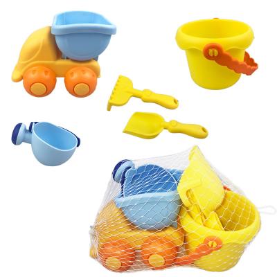 China Children Playing Summer Children's Soft Beach Toys Bucket Tool Kit Digging Mud and Play with Water Beach Toys for sale