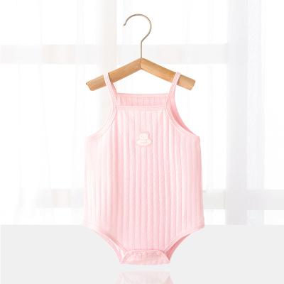 China Sleveeless Newborn Baby Clothes Summer Slim Baby Onesie Sheer Cotton Sundress Romper for sale