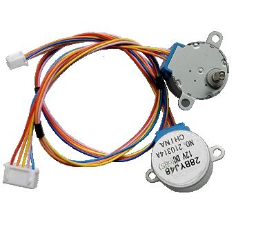 China Dripproof 28byj Geared Gearbox Stepper Motor , DC 12v Small Worm Gear Stepping Motor for sale