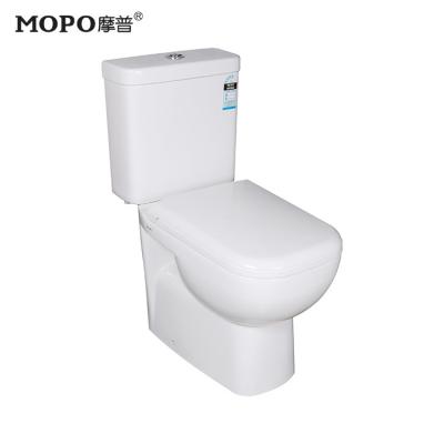 China Automatic Operation Western Standard Size WC Two Piece Black Square Bidet Toilet Price In Germany With Watermark for sale