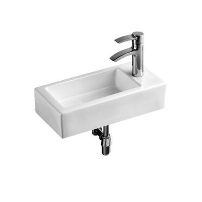 China Modern Bathroom Ceramic Wall Mounted Wash Basin Is Easy To Install for sale