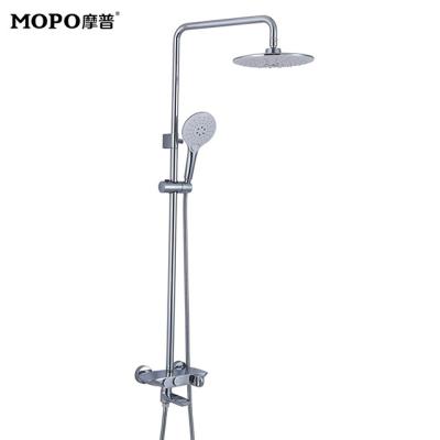 China Slide Bar Sanitary Ware Good Made In China American Style Hard Tube Shower Head Set Brass Bathroom Shower for sale