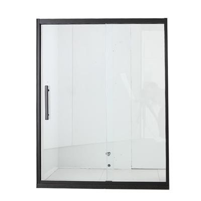 China Bathroom Accessories Modern Simple Full Tempered Glass Bathroom Shower Aluminum Sliding Door for sale