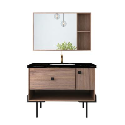 China Modern Modern Wall Mount Wood Bathroom Cabinet With Drawer Basin Mirror Bathroom Storage Vanity Cabinet for sale