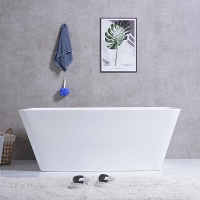 China Sanitary Ware Free Standing Bathroom White Color Easy To Clean Acrylic Free Standing Bathtub Bathroom Bathtub for sale