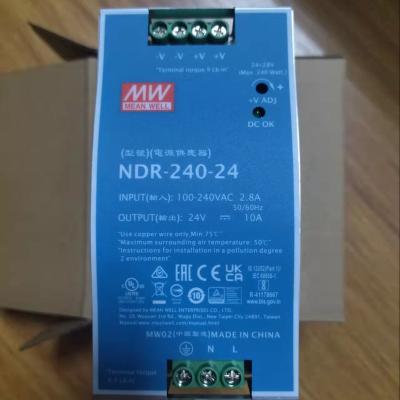 China PIT NDR-240-24 Power Supply 240W 24V PFC NDR-240-24 MID Changeover Integrated PFC Mount Enclosure Din Rail Switch Power Supply for sale