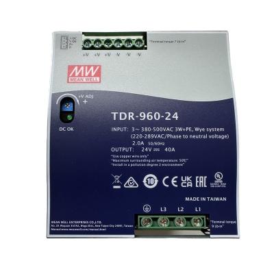 China Meanwell TDR-960 Series 960W SlimThree Industrial Phase DIN Rail with PFC Work TDR-960-24 110*125.2*150mm (W*H*D) for sale