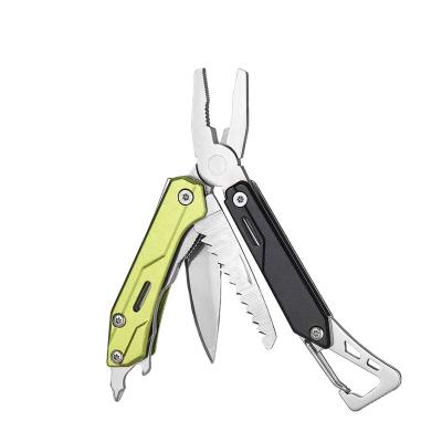 China Multi Functional Fine Blanking High Quality Stainless Steel Pocket Mini Pliers With Spring Hook for sale