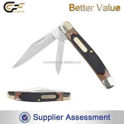 China Folding Knife 2 Blade Multi-Bladed Traditional Folding Hunting Knife for sale