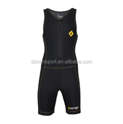 China Antibacterial tri suit custom made triathlon siut simple black Donen suit for men for sale