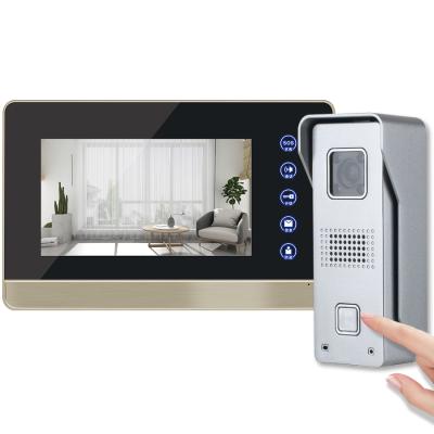 China Metal Intercom Door Bells 7 Inch Camera Doorbells Built-in Two Way Audio Phone HD Visual White TFT Night Vision TFT LCD Display for sale