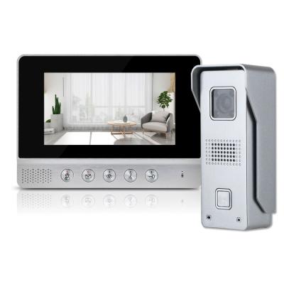 China 2022 High Quality Smart Home Video Intercom Metal Integrated Camera Two Way Audio 7 Inch HD Door Phone Camera Intercom Door Bell White Light Night Vision for sale