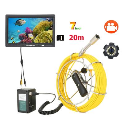 China NIGHT VISION 7 Inch 20M 1000TVL HD LCD Video Camera 22mm Lens 22mm Drain Sewer Pipe Endoscope Industrial Pipe Inspection Camera for sale