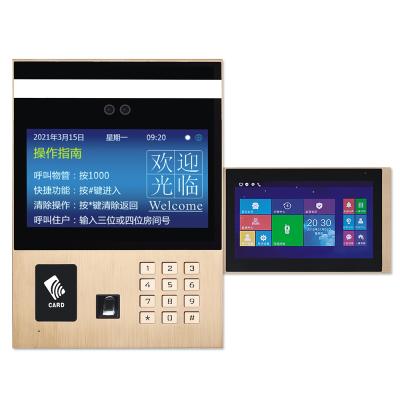 China Motion Detection 10.1 Inch Face Fingerprint Recognition Building Door Phone Intercom Apartment Access Control System Visual Ring Doorbell for sale