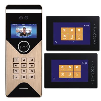 China Motion Detection Smart Digital 4.3 Inch Building Video Door Phone Ring Face Recognition System Access Control Door Intercom for sale