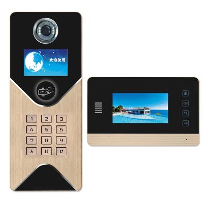 China 4.3 Inch Multi Touch Screen Apartment Door Phone Building Video Ring Door Intercom Video Access Control Waterproof/Waterproof Building System for sale