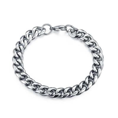 China Popular Stainless Steel Wholesale Cuban Link Chain Men Bracelet for sale