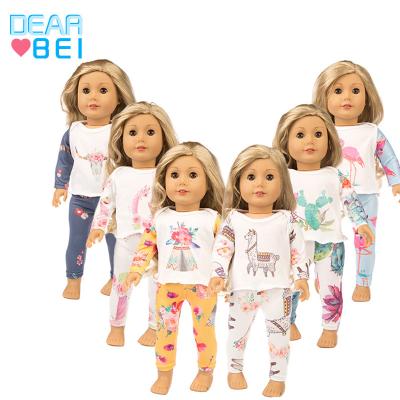 China 18inch dolls& wholesale 43cm baby dolls foreign trade girl doll pajamas set, factory direct sales American girl Xiafu 18 inch doll clothes for sale