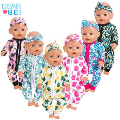 China 18inch dolls& 43cm Baby Dolls Romper Wholesale Spring Baby Dolls Onesie Long Sleeve Romper, Comfortable 18 Inch Material Mini Jumpsuit Doll Clothes for sale