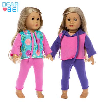 China 18inch dolls& 43cm baby dolls sports and hobbies suit baby doll clothes, comfortable and casual hooded - doll clothes, baby doll clothes for sale