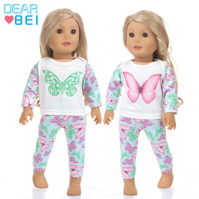 China 18inch dolls& 43cm baby dolls leisure pajamas doll clothes new wear for 43cm baby - doll clothes, wholesale cotton doll clothes baby dolls for sale