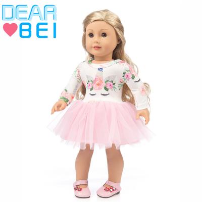 China 18 Inch Cute America Girl Doll Clothes, Sample Customization Fashion Tulle Skirt Girl Dress Clothes Doll Clothes for sale