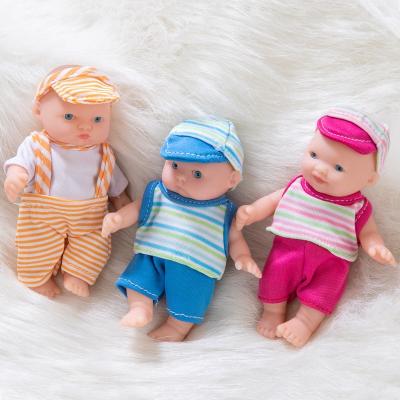 China Dress Changeable Best Selling Mini Cute Vinyl Doll In Hand 4.5 Inch Baby Dolls for sale