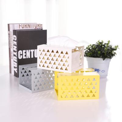 China DSH CLASSIC Metal Paper Box Tissue Holder Fashion Metal Tissue Box Household Tissue Box for sale