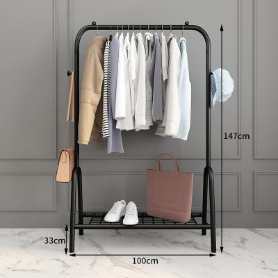 China DSH Factory Supply Luxury Stocked Iron Shelf Clothes Display Rack Household Organizer Clothes Rack Coat Hangers Drying Clothes Rack for sale