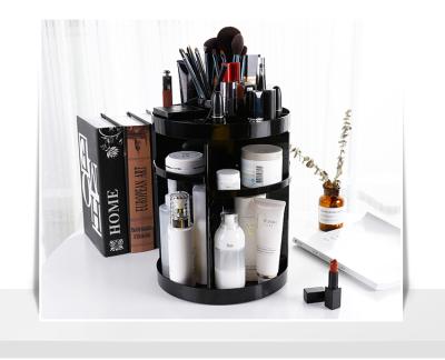 China Sustainable Wholesale Spinning Make Up Rotating Cosmetic Organizer Boxed Storage Practical Makeup Organizer for sale