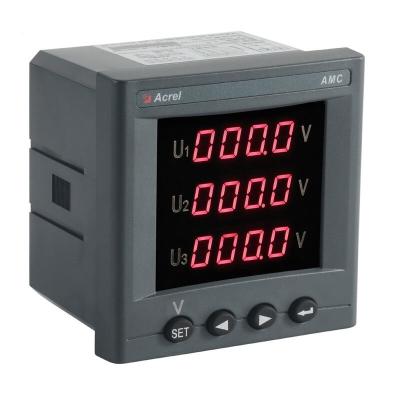 China Acrel AMC72-AI3 0.5 AC LED Display Class Three Phase Smart Digital Panel Meter Ammeter Electricity Meter 75*75mm for sale