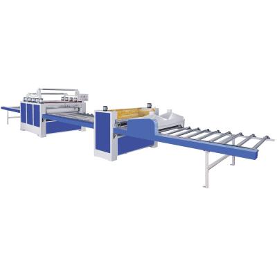 China Building Material Stores Automatic PVC Film Machine Woodworking Machine Veneer Lamination Production Line for sale