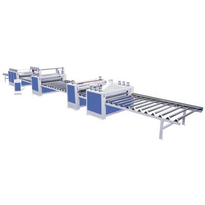 China Building Material Stores Automatic High Speed ​​Acrylic Furniture Laminating Machine For Factory Woodworking Big Panel Processing Line for sale