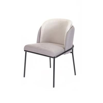 China Customizable Modern Designer Velvet Backrest Dining Chair Hotel Restaurant No Armchair for sale