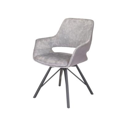 China Modern Scandinavian Modern Cafe Hotel Furniture Hole Family Luxury Soft Back Velvet Fabric Dining Chair With Metal Legs for sale