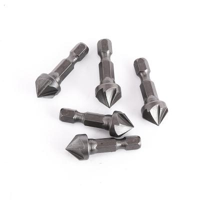 China Best Quality 90 Degree 6 Blade Hex Handle Chamfer Wood Selling Wood Drill Bit for sale