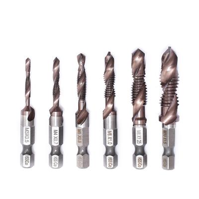 China Latest Promotion HSS6542 Metric Price 6pcs Tap Drill Bits Short HSS6542 (m2) High Speed ​​Steel Cobalt Liner for sale