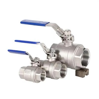 China Sanitary 2 Stainless Steel Ball Valve , CF8 SS304 1000WOG Full Bore Ball Valve for sale