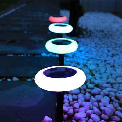 China Outdoor Garden Backyard Hotel House Patio Walkway Lawn Mini Solar LED Light Color Changing Solar Garden Light RGB Solar Light for sale