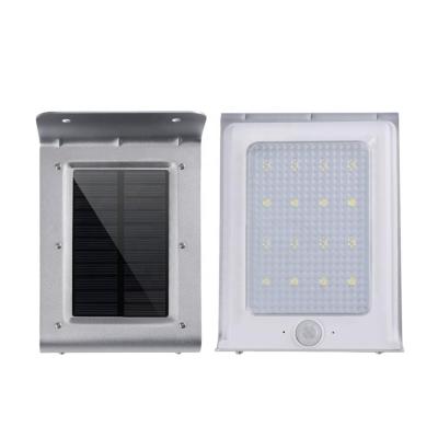 China Solar Wall Street Lights IP65 Waterproof 16LED Indoor Outdoor Home PIR Motion Sensor Solar Powered Wall Light for sale