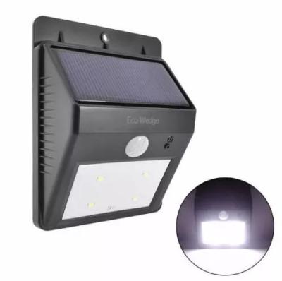 China Warehouse 4 LED Lamp Wall Lighting Home Outdoor Garden White Color Hotel PIR Solar LED Motion Sensor Light for sale