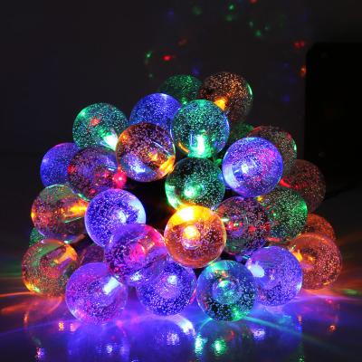 China Custom Waterproof Christmas Festival Holiday 30 Color RGB LED Lantern Solar Powered String Lights Solar Bulb String Lights for sale