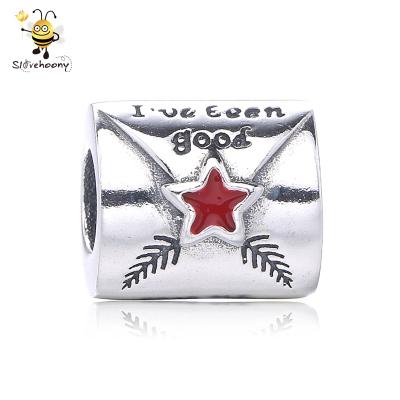 China Beads For Bracelet Making 925 Sterling Silver Jewelry 925 Original Quality Christmas Woman Bag Charm For Bracelet Making Jewelry With Red Star for sale